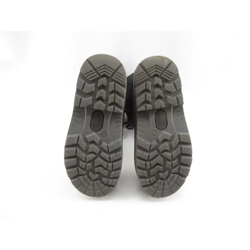 Lands End Youth Expedition Black Suede Snow Winter Boots Youth Size 5